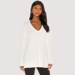 Show Me Your Mumu Women Hug Me Sweater Small Cream Fuzzy Oversized Cozy Chic